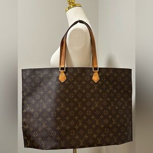 Louis Vuitton XL Tote Bag Monogram Vintage Oversized Travel 1987